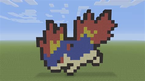 Minecraft Pixel Art Quilava Pokemon 156 Youtube
