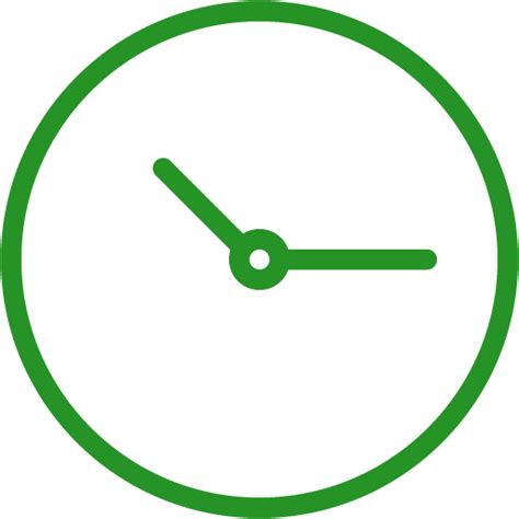 Green Clock 7 Icon Free Green Clock Icons
