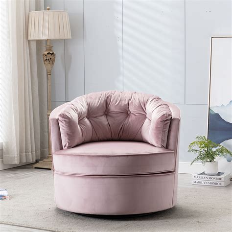 Velvet Swivel Shell Chair Modern Velvet Accent