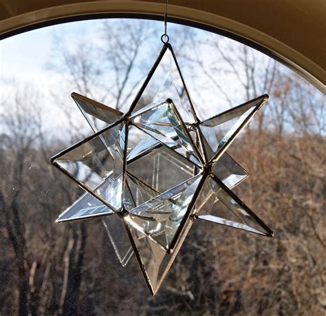 Stained Glass Bevel Moravian Star Etsy