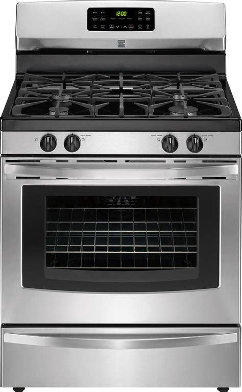 sears steel range stainless gas appliances stove oven cleaning
