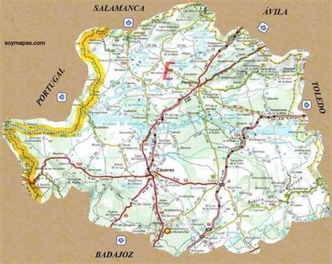 Publicado El Nuevo Mapa De La Provincia De Cáceres Mapas Provincia
