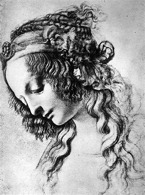 Mary Magdalene Drawing In Charcoal Leonardo Da Vinci