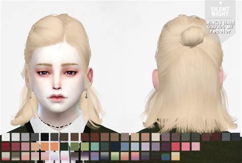 Silent Night Wings Os0306 Hair Recolor Sims 4 Hairs