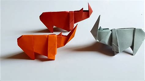 Easy Origami Rhino How To Make Rhinoceros Step By Step Origami Paper