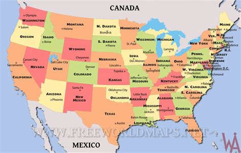 Political Map Of Usa Whatsanswer