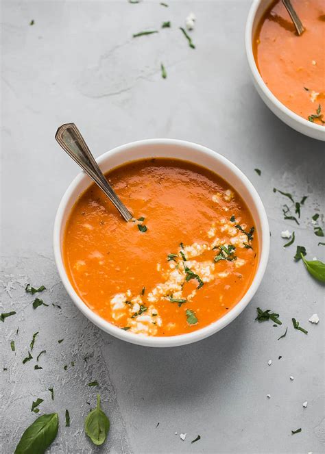 Easy Tomato Feta Soup Recipe Low Calorie Low Carb Keto Cooking Lsl