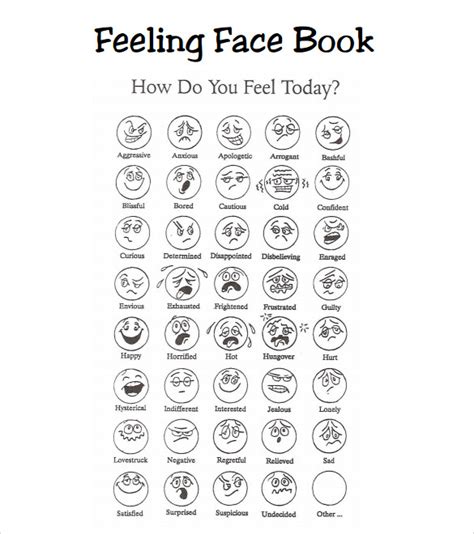 Free Printable Pdf Feelings Chart Printable World Holiday