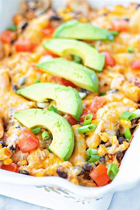 Diced sweet potatoes and carrots combine with skinless, boneless chicken breasts, garlic, and onion. Fiesta Chicken Casserole | Fiesta chicken, Chicken recipes ...