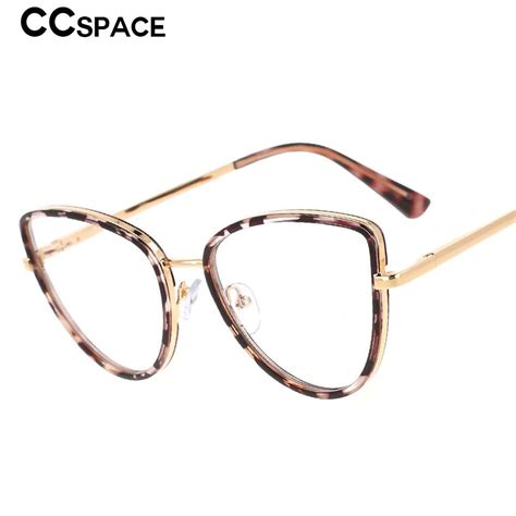 ccspace women s full rim cat eyel tr 90 titanium frame eyeglasses 53369