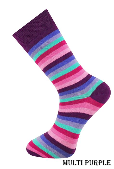 Mysocks Colourful Stripe Socks Seamless Toe Finest Combed Etsy Uk