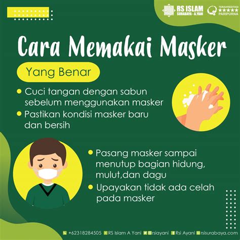 Cara Memakai Masker Dengan Benar Rs Islam Surabaya