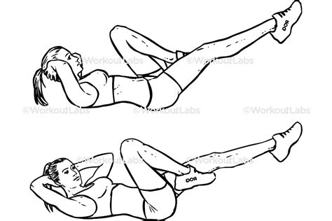 Bicycles Elbow To Knee Crunches Cross Body Crunches Workoutlabs Exercise Guide