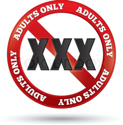 Xxx Adults Only Content Sign Vector Stock Vector Colourbox