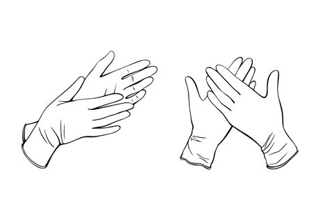 Premium Vector Medical Gloves Hand Drawn Illustration