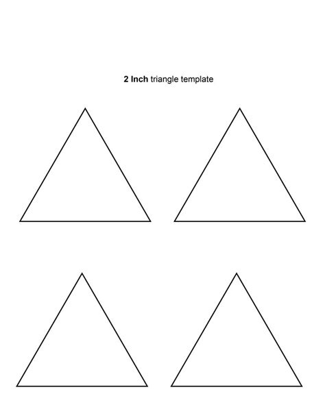 Printable 2 Inch Equilateral Triangle Template Free Download