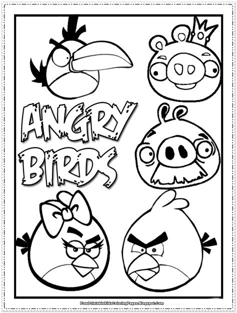Click on bird pictures below for the printable bird coloring page. Angry Birds kids Coloring Pages - Free Printable Kids Coloring Pages