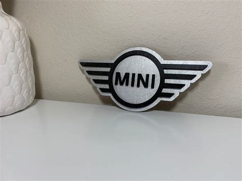 Mini Cooper Emblem Sign British Car Logo Garage Wall Sign Etsy