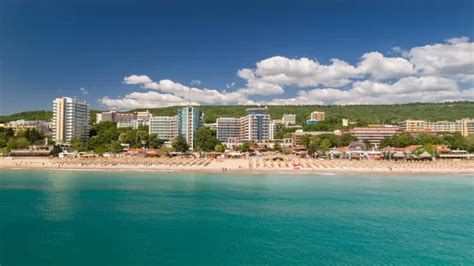 Golden Sands Beach Varna Bulgaria May 19 2017 Aerial View Of The