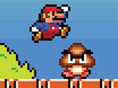 Pixel Art Super Mario Bros Reverasite