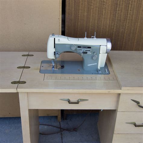 Vintage Necchi Supernova Sewing Machine Desk Ebth