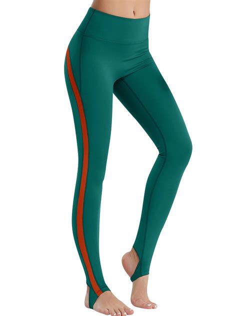 Starvnc Women Stripe Colorblock High Waist Butt Lift Yoga Pants