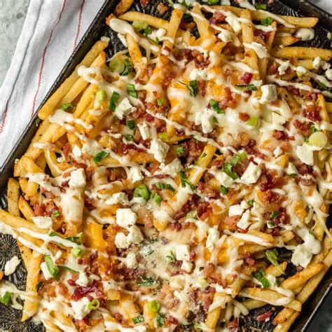Bacon Cheese Fries Recipe With Ranch 3 Cheese Fries Video