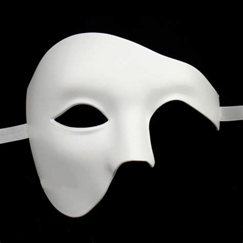 White Mens Phantom Of The Opera Masquerade Mask Phantom Mask Opera