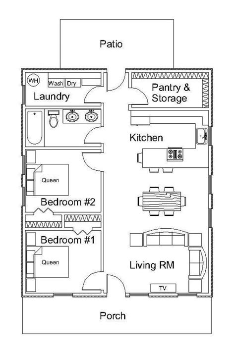 Planning ideas tiny house plans modern via. The Cottage House PRINTABLE House Plan DIGITAL DOWNLOAD ...
