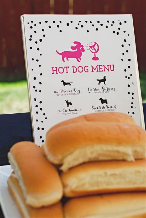 Puppy Party Food Menu Ideas Party Food Hot Dogs Puppy Party Food