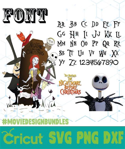 Download NIGHTMARE BEFORE CHRISTMAS FONT DISNEY FONT SVG PNG DXF ...