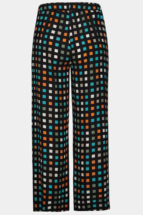 Colorful Window Print Elastic Waist Palazzo Pants Comfort Pants Pants