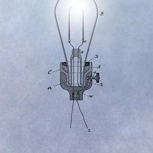 Thomas Edison S Dynamo Magneto Electric Machine Blueprint Patent Mixed Media By Dan Sproul