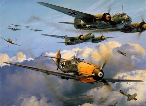 Assault On The Capital By Robert Taylor Bf 109e And Ju 88 Battle Of