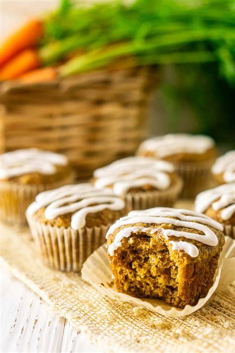 Carrot Cake Muffins With Cream Cheese Glaze Burrata And Bubbles