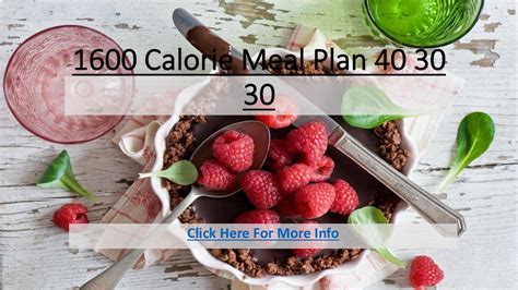 Calaméo 1600 Calorie Meal Plan 40 30 30
