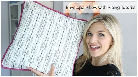 Envelope Pillow With Piping Tutorial Youtube
