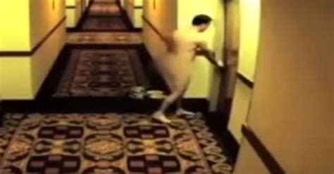 Never Do This At A Hotel Cameras Capture Naked Man Locked Outside Of Hotel Room Video