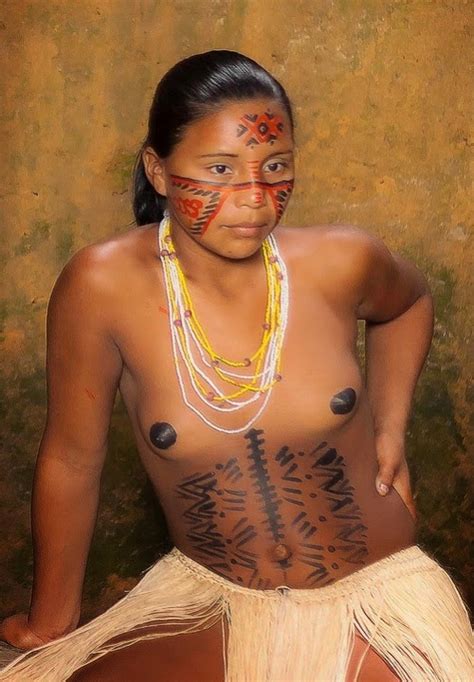 South American Nude Tribe Women Naked. 