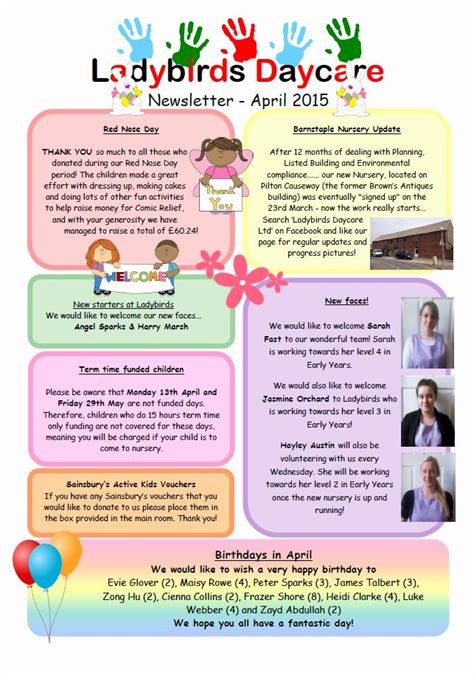 Finding The Perfect Nursery Newsletter Template For Your School Free