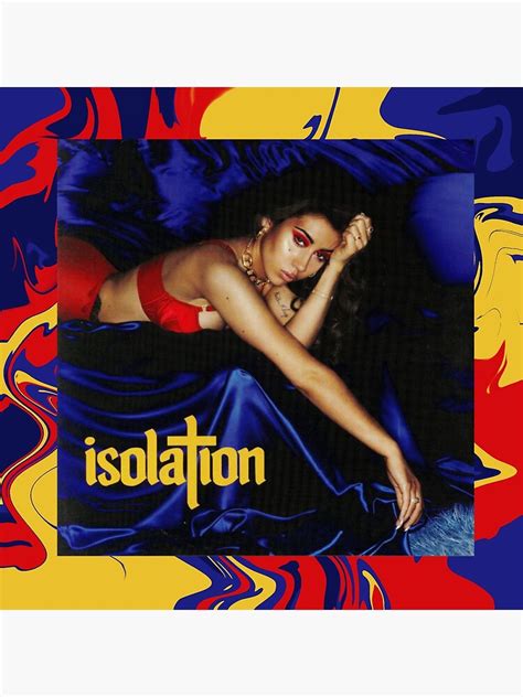 Lámina metálica Kali Uchis Isolation Album Cover Art Efecto mármol de