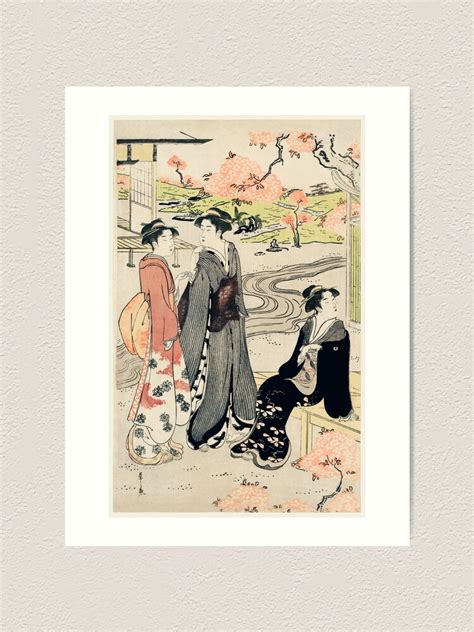 Nina No Hanami By Eishi Hosoda 1756 1829 A Traditional Japanese