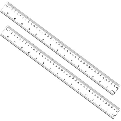 Buy 2 Pack 40cm Ruler Plastic Ruler Straight Ruler Plastic Measuring