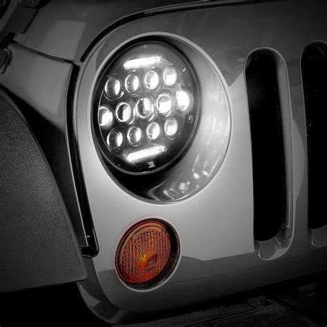 Honeycomb Led Headlights For 97 18 Jeep Wrangler Tj Jk