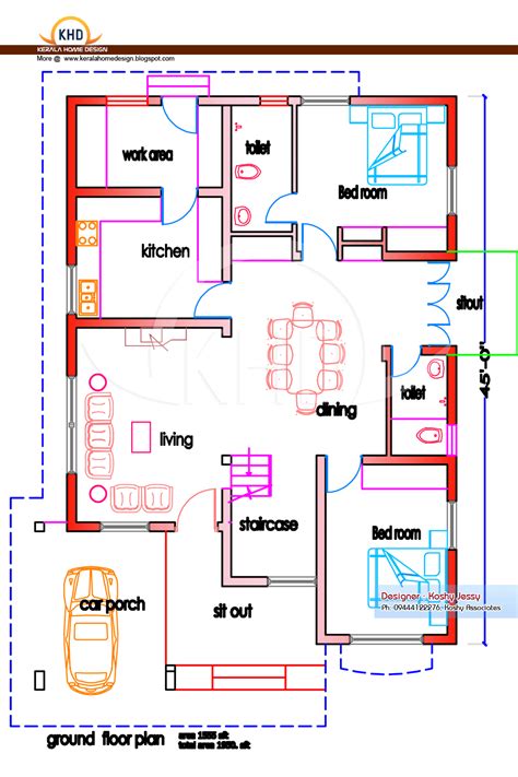 Our huge inventory of house blueprints includes simple house plans, luxury home plans, duplex floor plans, garage plans, garages with apartment plans, and more. Home plan and elevation 1950 Sq. Ft - Kerala home design ...