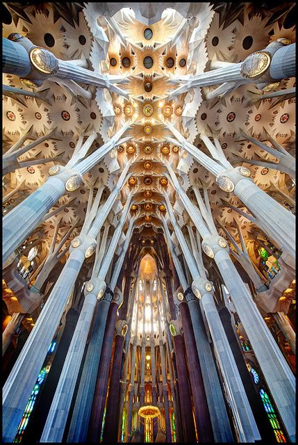 Gaudís Sagrada Familia Interior View From The Glory Façade Flickr