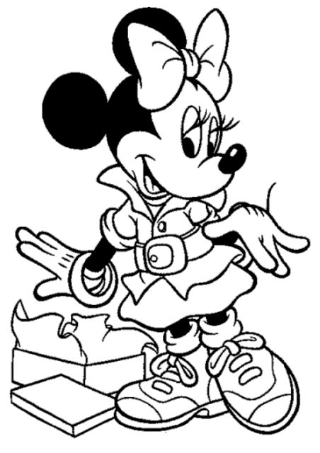 Gambar 15 Sketsa Mewarnai Gambar Kartun Minnie Mouse Media Belajar Anak