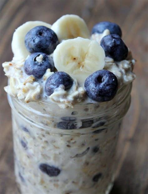 Calories per serving of basic overnight oats. Blueberry Banana Overnight Oats - Organize Yourself Skinny