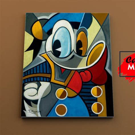 Donald Duck Cubist Quack Canvas Mérida Fine Print Art