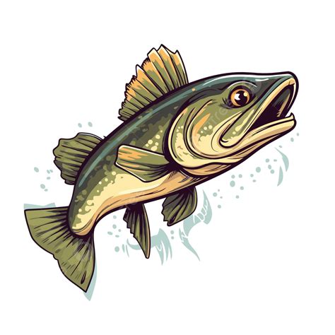 Snook Clipart Smallmouth Bass Fishing In Vector Design Illustrations